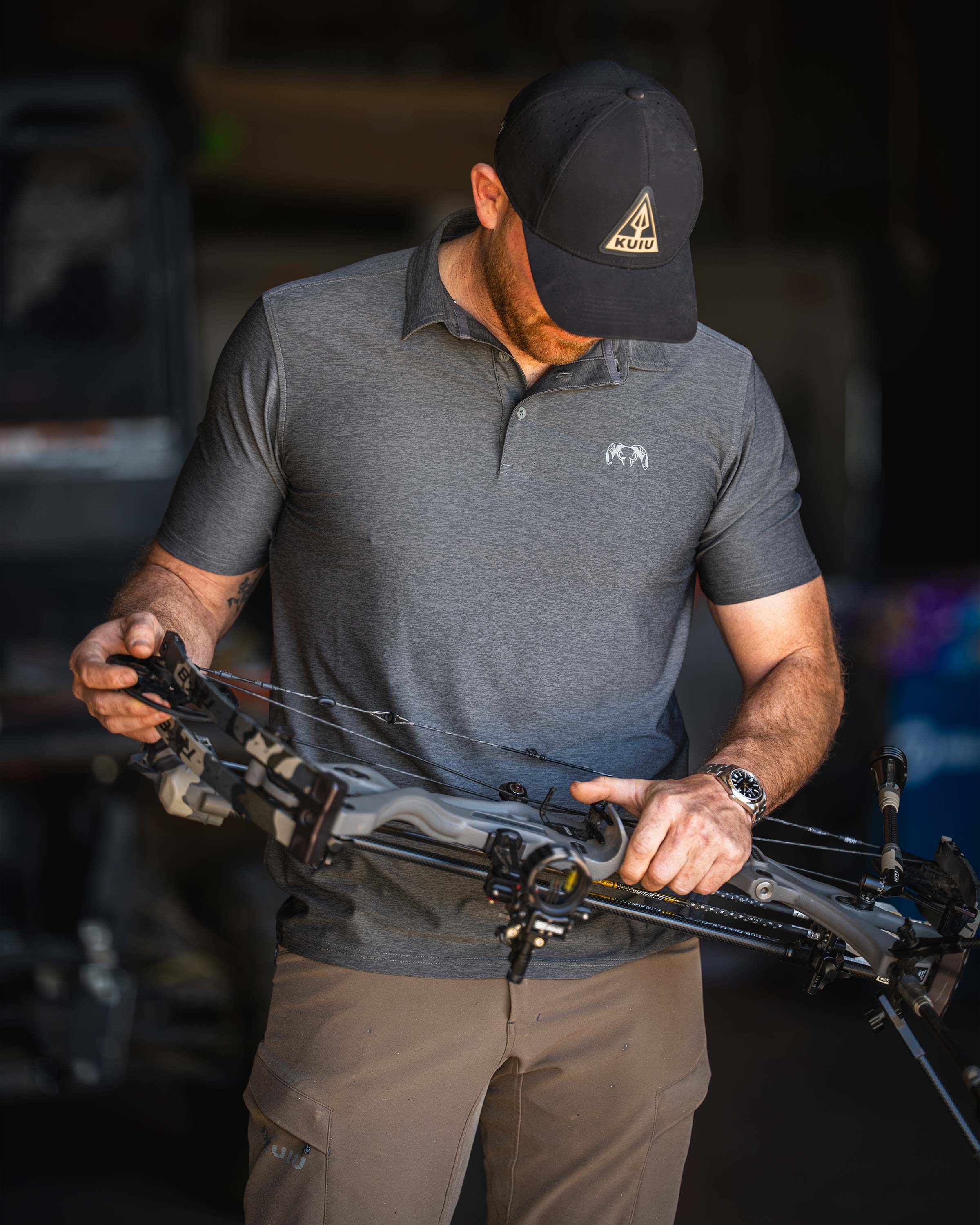KUIU Performance Polo | Heather Slate - Image 4