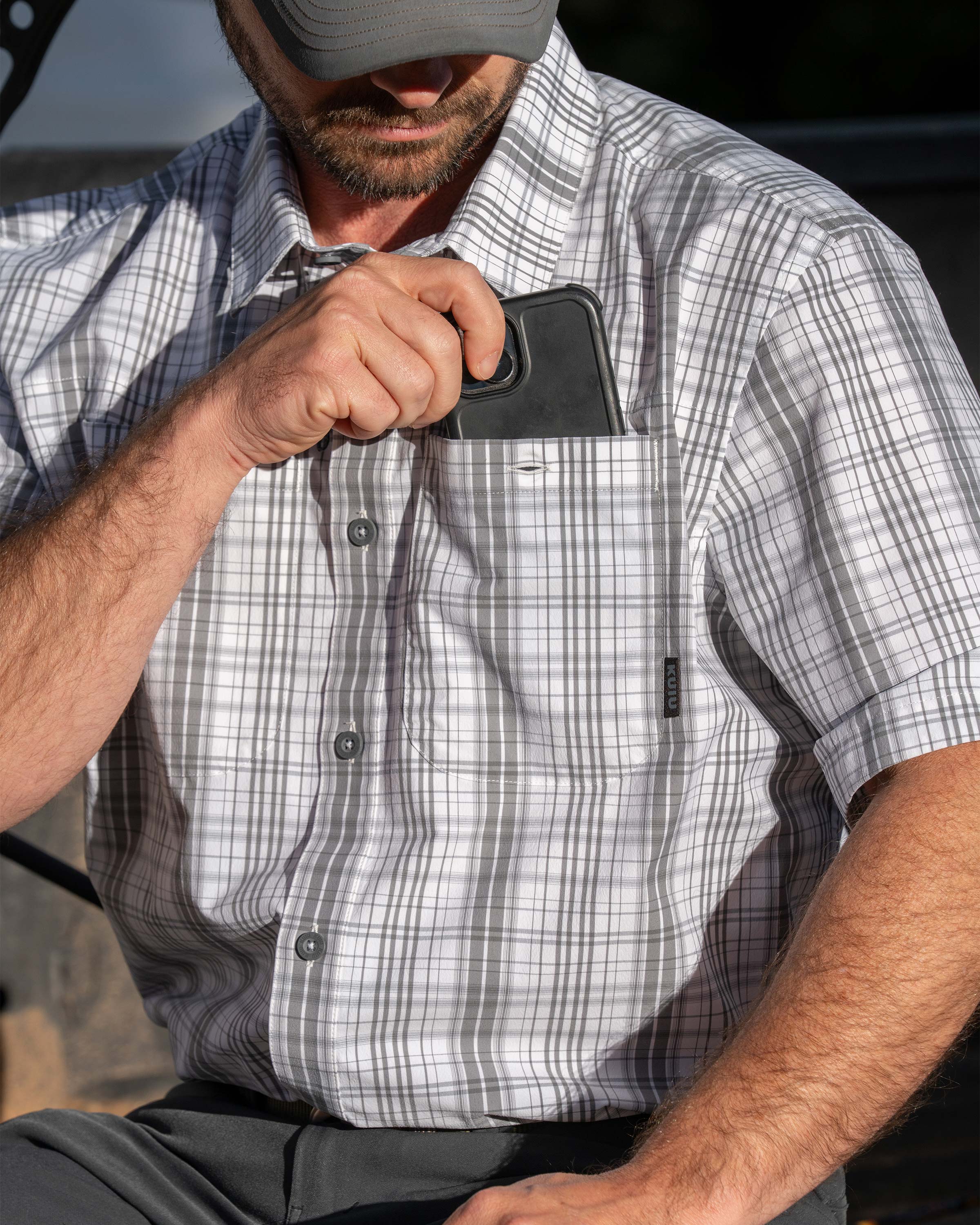 Borrego SS Shirt | Sand Plaid - Image 5